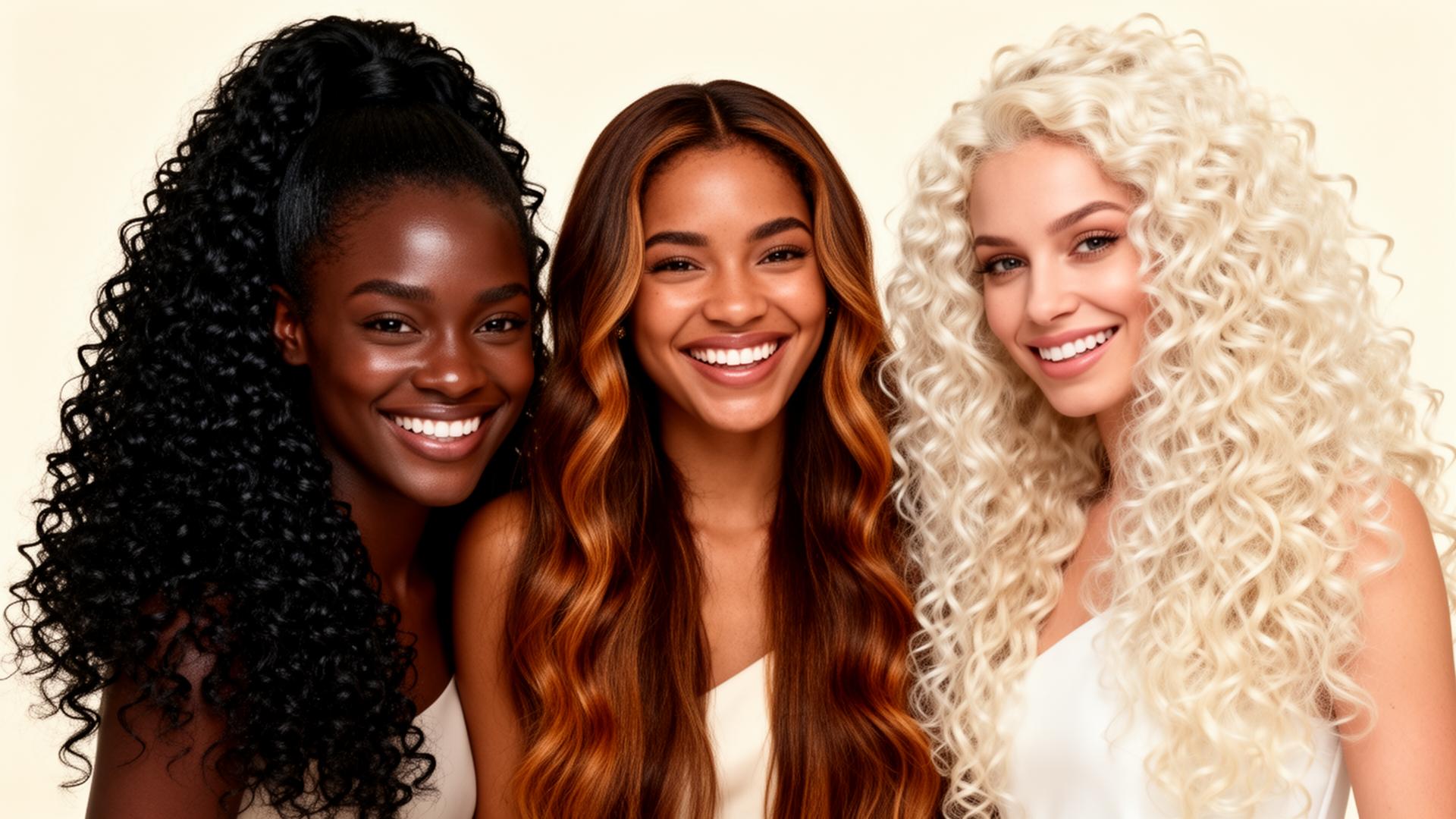 Trois femmes aux cheveux sublimes